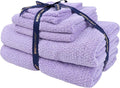 Everplush Diamond Collection 6-Piece Bath Sheet Set, Soft Plush Jacquard Luxury Bath Towels,Highly Absorbent & Fast-Drying Luxury Towels Sets for Bathroom,Shower, or Spa (Lavender, Bath Sheet 6PK)