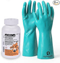 Glug Drain Opener Bundle with Glug Crystals Cleaner and Long Protective Gloves - 2 Items - Sink & Shower Drain Clog Remover, Compatible with Most Home Plumbing, Easy DIY Use