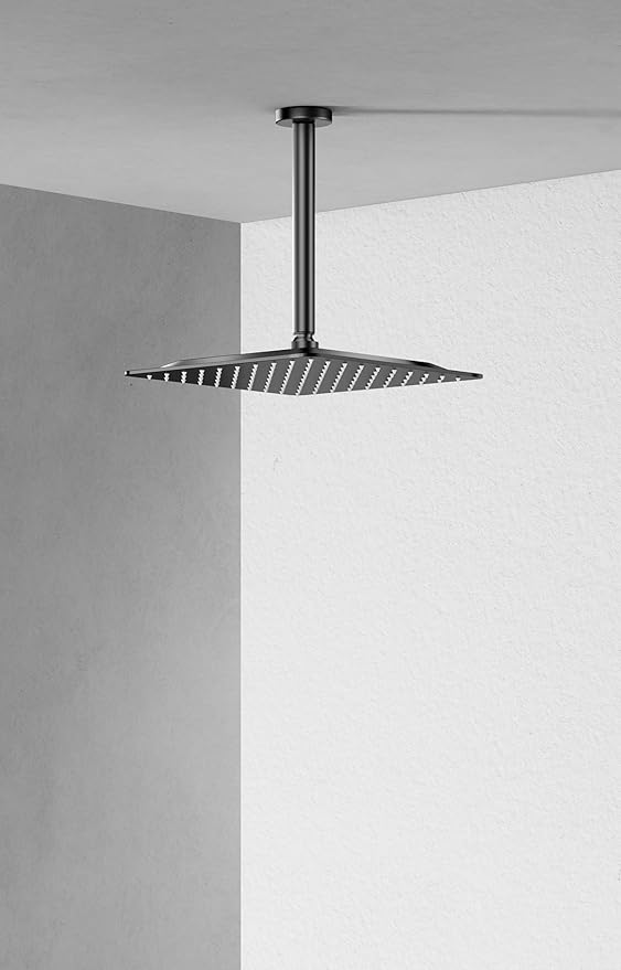 VBFF-Shower Head,rain shower head, 8 inch- Square Shower Head, 1.8 GPM Flow Rate, rainfall showerhead,VBFF07 (Matte Black)