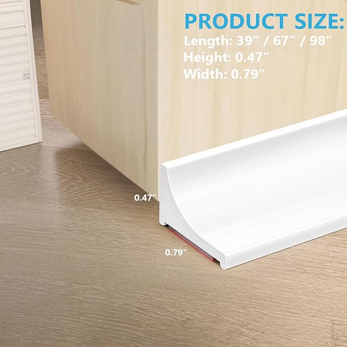 39Inch Shower Threshold Water Dam, Self-Adhesive Silicone Shower Barrier Water Stopper Shower Door Bottom Seal Strip Shower Splash Guard for Bathroom Kitchen Bathtub