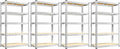 REIBII Storage Shelves 2020LBS Garage Shelving Heavy Duty Metal Shelving Adjustable 5 Tier Pantry Shelves for Garage Pantry Closet Kitchen Basement 28" W x 12" D x 59.8" H, 4 Pack