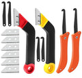 14pcs Grout Removal Tool Kit, 2 Tile Grout Saws with 6 Extra Blades, 2 Grout Hand Saw with 4 Extra Blades, Tile Joint Cleaning Tools, Ideal for Tile Gap Cleaning and Repair