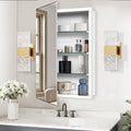 Bathroom Medicine Cabinet with 24x36 in Rectangular Beveled Frameless Mirror,Wall Mounted Mirror Cabinet for Bathroom Toilet Kitchen,Recess or Surface Mount