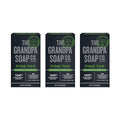 The Grandpa Soap Company Pine Tar Bar Soap for Men- Made With Pine Tar Oil, 3 in 1 Cleanser Deodorizer and Moisturizer, Dermatologist Tested, Safe for Sensitive Skin, 3.25 Oz, 3 Pack