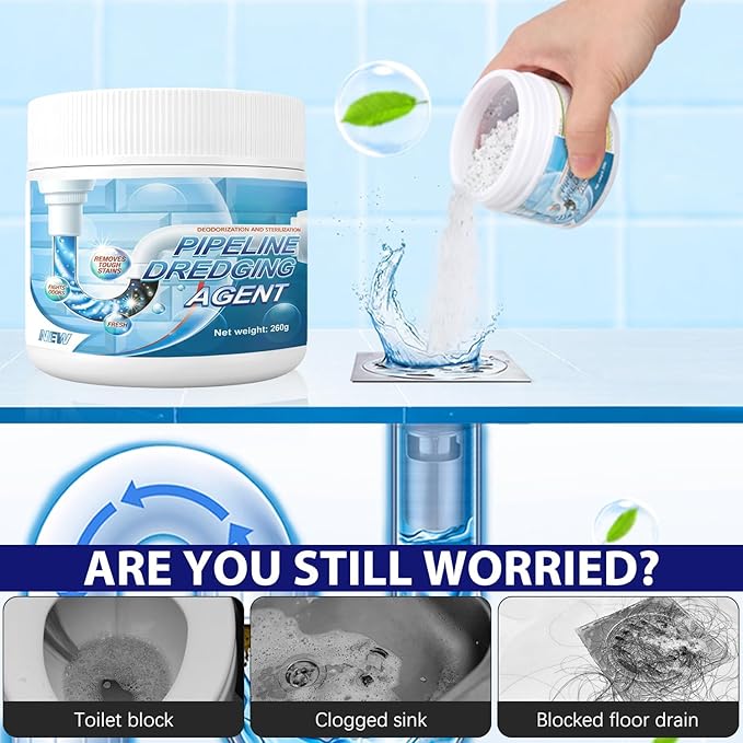 Sink Drain Hair Clog Remover Cleaner,Powerful Unclogging,Toilet Unclogger Heavy Duty,Bathroom Shower Pipeline Dredg (1)