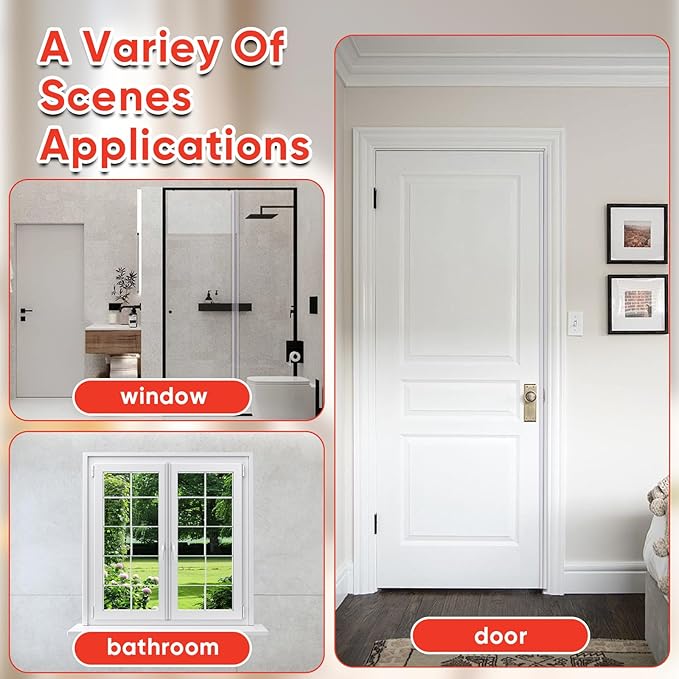 T-Shaped Clear Silicone Weather Stripping Seal Strip - 20Ft 1.96In Wide, Self-Adhesive Door and Window Draft Stopper for Gaps, Energy Saving, Indoor/Outdoor Use, Heavy Duty Door Seal for Side of Door