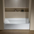 WOODBRIDGE 60” x 32” Alcove Soaking Bathtub in white with Right-Hand Drain Hole