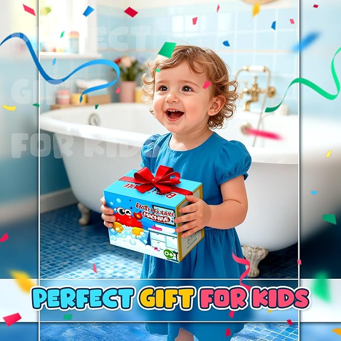 Bath Toys for Kids Ages 1-3,Light Up Baby Bath Toys Crab Bubble Maker with Colourful Light Toddler Bathtub Birthday Gifts Christmas Stocking Stuffers for Boys Girls Aged 1-3 2-4 3-5