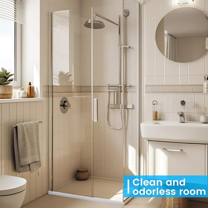 POZIA Clear Frameless Glass Shower Door Bottom Seal | Shower Door Sweep for Leak-Proof, Quick Installation to Create Reliable Water Barrier (1PACK-1/4in-22mm Gap)