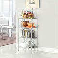 4 Tier Storage Racks Shelving, Heavy Steel Pantry Shelves, Adjustable Wire Shelving Rack, Suitable for Garage, Kitchens, Offices, 14" W x 10" D x 31" H, Silver