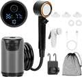Portable Shower for Camping, Rechargeable Camping Shower Pump with LED Display & IPX8 Waterproof - High Pressure Electric Outdoor Shower for Hiking, Car Wash, Pet Bath, RV, Boat