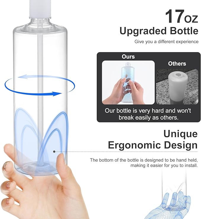 GAGALIFE Kitchen Sink Soap Dispenser with Large Bottle, Built in Sink Soap Dispenser Refill from Top, Oil-Rubbed Bronze