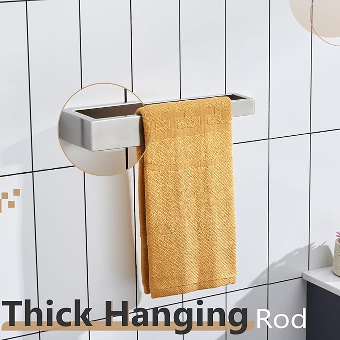 KOKOSIRI Towel Bar Brushed Nickel Hand Towel Hanger Holder 12-Inch Kitchen Rack Stainless Steel for Bathroom Hardware Wall Mount, 1 Pack B4008BR-L12