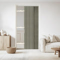 Accordian Door Curtain, 100% Blackout Folding Magnetic Doorway Curtains,Linen Style Closet Doors,for Room Divider,Privacy Protection（W52 x L78,Grey,1 Panel）