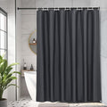 AooHome Hotel Fabric Shower Curtain Liner, Solid Bathroom Curtain with Hooks, Waterproof, Dark Grey, 72 Width x 75 Height Inch