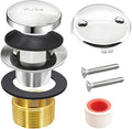 Tub Stopper Bathtub Drain Kit, Silver Universal Bathtub Overflow Drain Cover, Metal Tip-Toe Trim Kit with Easy Fit Design for Most Tubs