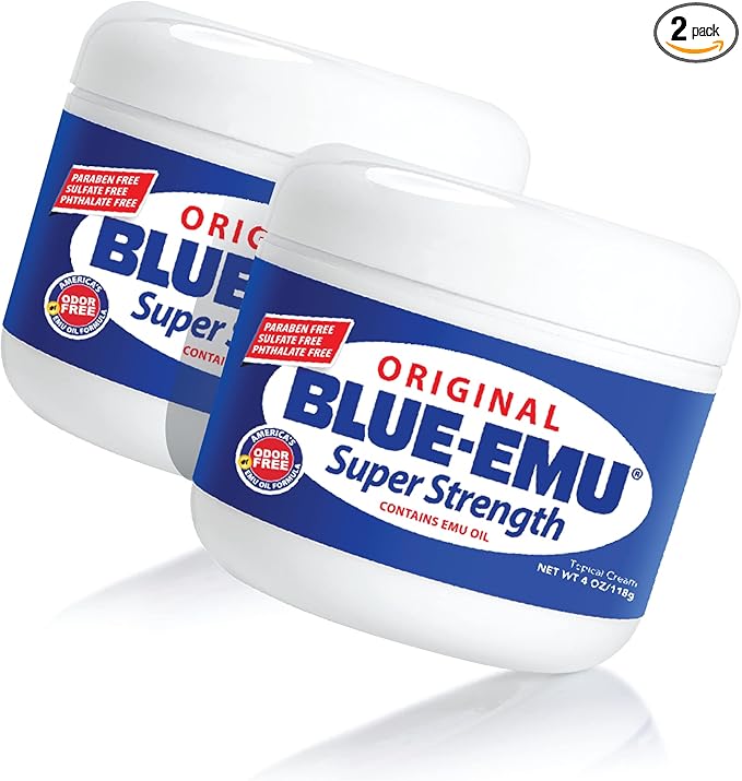 BLUE-EMU Original Super Strength Cream, Soothing Muscle & Joint Support, 4 Oz, 2 Pack