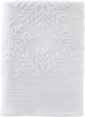 SKL Home Christmas/Winter/Gift Subtle Snowflakes Bath Towel, White