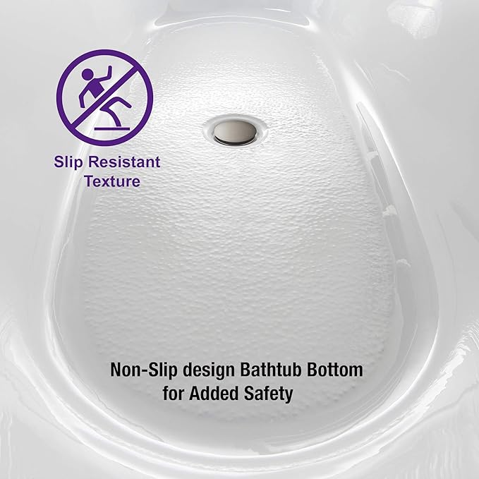 WOODBRIDGE 67" Acrylic Freestanding Bathtub Contemporary Soaking Tub with Brushed Nickel Overflow and Drain,Black,B1815-BN