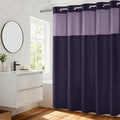 River Dream Heavyweight No Hooks Required Dotted Waffle Weave Shower Curtain with Snap in Liner - 71W x 74H,Hotel Grade,Spa Like Bath Curtain,Regal Purple