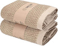 Sand Cloud Turkish Bath Towels for Bathroom, Set of 2 (Atom Sand, Extra Large) - Luxury Soft Linen Turkish Organic Cotton Yarn is Luxurious & Absorbent - Premium Shower & Bathroom Towels Dry Faster