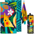 VENTURE 4TH Microfiber Beach Towel: Quick-Dry, Compact, Sand-Free, Absorbent, Sandproof and Lightweight - Perfect for Camping, Beach, and Roadtrips (Rainforest Cockatoo Design | 35x78 inches)