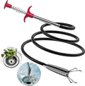 Drain Snake 116 Inch Flexible Claw Grabber Tool with 4 Claws Bendable Hose - Flexible Grabber Claw Pick Up Reacher Tool for Clogged Drains Opener Cleaning