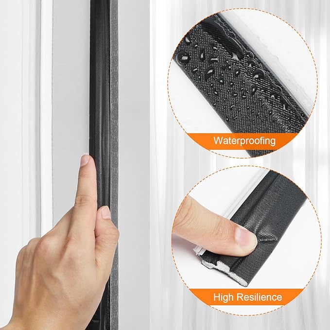 Storystore Door Weather Stripping 39 FT, Foam Kerf Weather Stripping Door Seal for Doors and Windows Insulation with Slot Card Frame