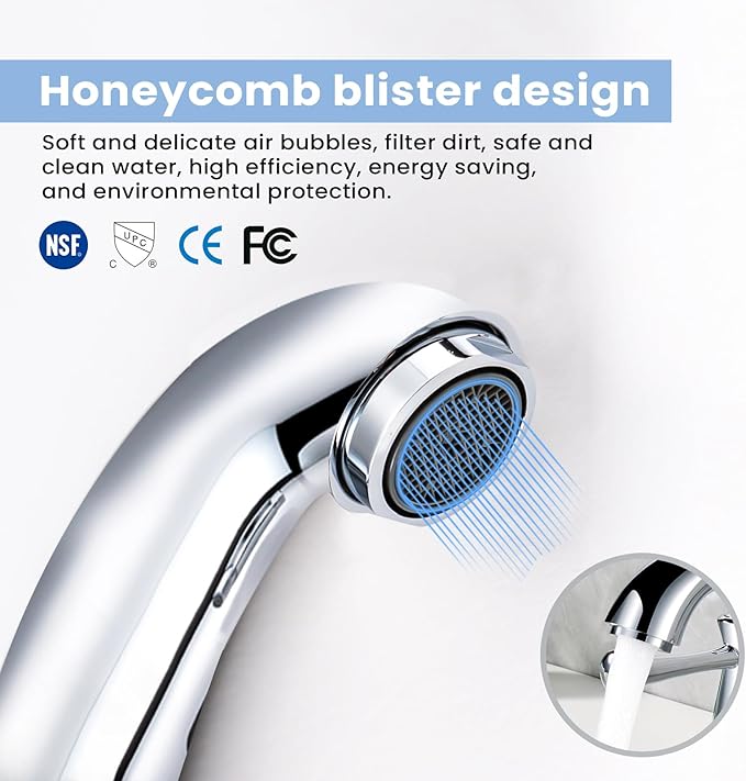 Touchless Bathroom Faucet for 3 Holes with 3 Handles, Controlling Temperature & Adjustable Water Flow, Short & Long Induction Modes, Auto Motion Sensor Chromed Bathroom Faucet Set 29180
