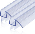 2-Pack ShowerDoor Bottom Seal 3/8" x 39" Polycarbonate Frameless Ultra Clear Shower Door Seal Strip for Glass Doors Stop Leaks and Create a Water Barrier Replacement Shower Cubicle