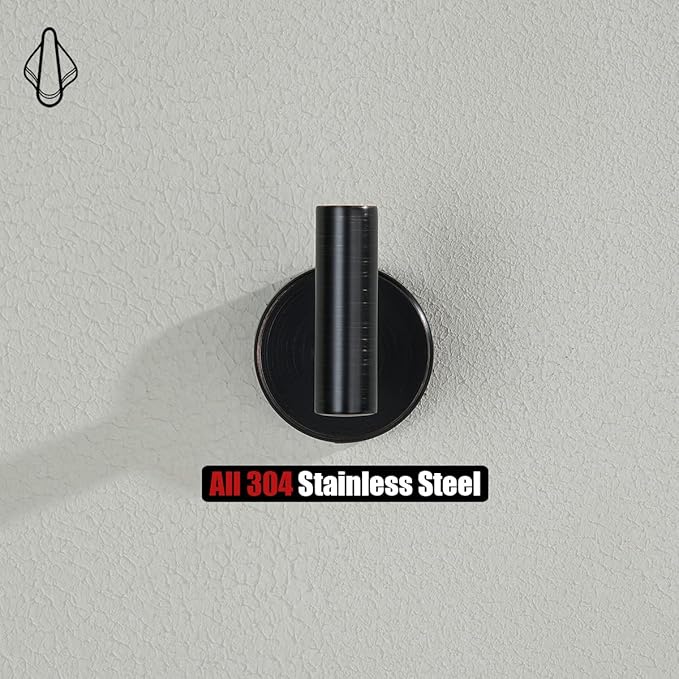 JQK Bathroom Hardware Set Oil Rubbed Bronze, 5-Piece Bath Accessories Set Wall Mount Includes 24 in Towel Bar, 9 in HT Bar, TP Holder, Towel Hook x 2, BAS105-ORB