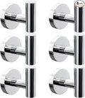 Kruodop Towel Hooks for Bathroom,6 Packs Wall Mount Towel Holder,Black Matte Wall Robe Hook,Stainless Steel Heavy Duty Door Hanger Towel Hook for Kitchen, Bedroom,Hotel,Pool,Coats