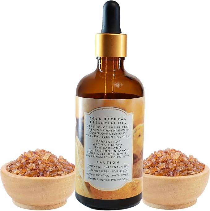 Luxurious Frankincense Essential Oil by Enhanced Essentials| Slow Distilled & Pure| for Home,Skin & Hair Care,Aromatherapy,Meditation,Incense & Candle Making|with Glass Dropper| 3.38 fl oz (100 ml)