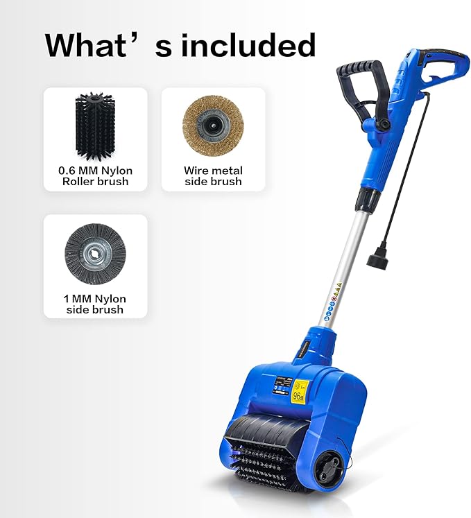 Grout Cleaner for Tile floors Grout Brush,Heavy Duty with Wire Surface Brush,Moss,Weed Between Floor Tiles,Patio,Board,Bricks,Pool,Pavements (20¡®Cord-120V)
