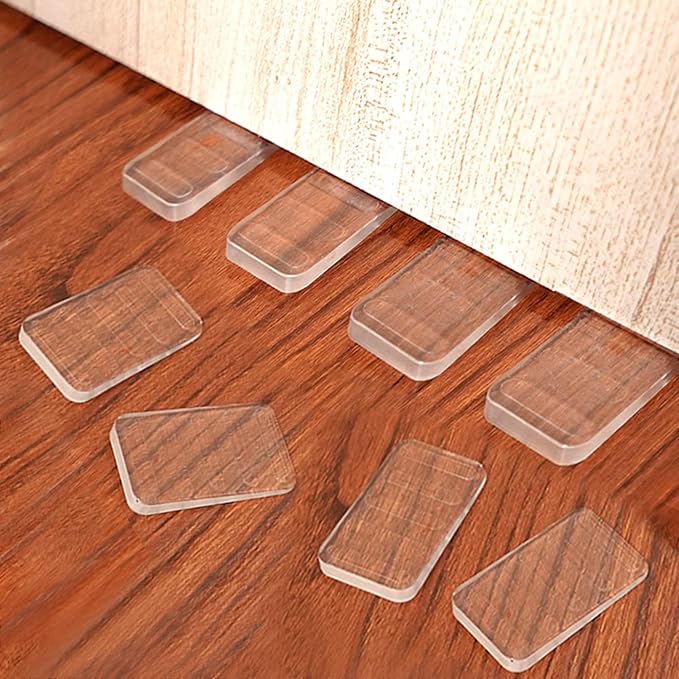 Plastic Shims 8 Pack Table Wedge Clear Toilet Shim, Levelers Adjustable Blocks Furniture Shims Wedges, Hot Tub Restaurant Appliance Shims for Leveling Feet, Trimmable Fix Highest Side 3/8"
