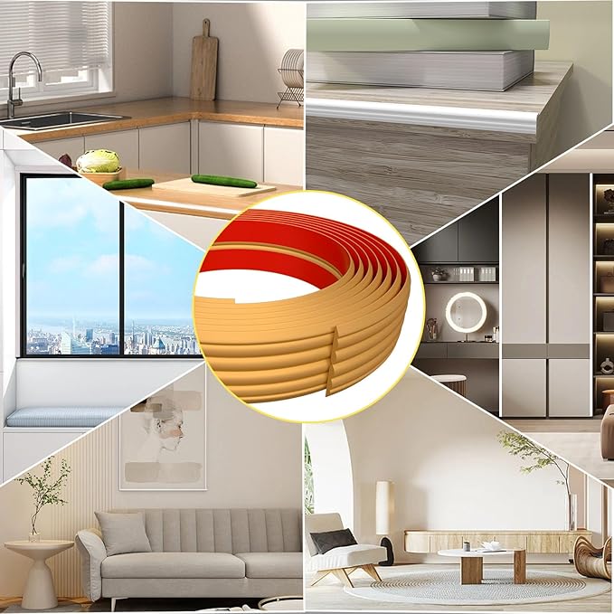 40FT Flexible Wall Corner Protector Moulding Trim, Peel and Stick Inside & Outside Wall Corner Guards Edge Protector,Self Adhesive Molding Trim Strip for Edge Ceiling