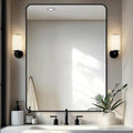 Delma Bathroom Vanity Mirror, Black Framed Bathroom Mirror for Over Sink, High-Definition Bathroom Mirror, Versatile Bathroom Vanity Mirror, Hangs Horizontally or Vertically(30x40, Black)