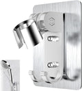 Shower Head Holder,Adjustable Handheld Shower Wand Holder with 2 Hanger Hooks,Strong Adhesive Shower Holder Wall Mount Bracket,Shower Bracket Holder for Home,Bathroom,No Drilling Need