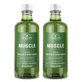 Village Naturals Therapy Muscle Foaming Bath Oil and Body Wash 16 oz. 2 pack, Green, 16 oz