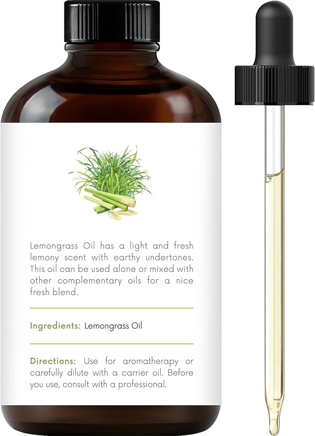 Handcraft Blends Lemongrass Essential Oil – Huge 4 Fl Oz – 100% Pure and Natural – Premium Grade Essential Oil for Diffuser and Aromatherapy, Skin, Massage, Candle and Soap Making Fragrance