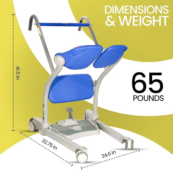 ArjoHuntleigh Sara Stedy Sit to Stand Manual Patient Lift Aid | Fully Assembled Elderly Assistance Products | Holds up to 400 Pounds | Intended for Users 4'11" - 6'6"