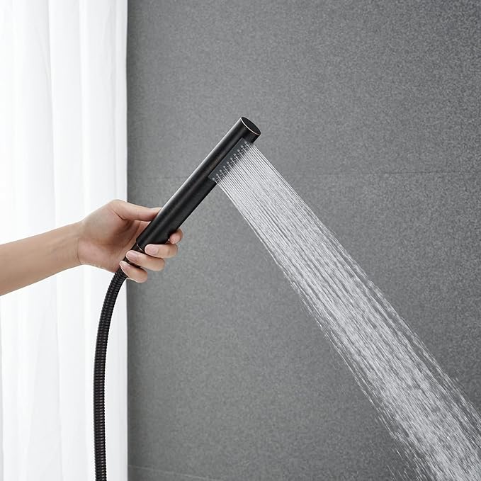 Freestanding Bathtub Faucet Tub Filler Oil Rubbed Bronze Floor Mount Brass Bathtub Faucets with Hand Shower