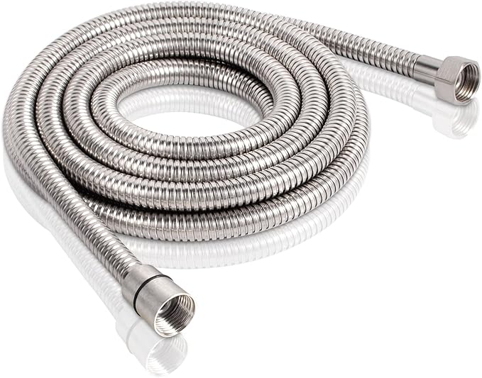 PHASAT Shower Hose,138 Inches Extra Long Shower Hose Replacement,304 Stainless Steel Shower Head Hose Extension Brushed Nickel,A3107N-3.5