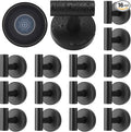 Suction Cup Hook for Shower, 16 Pack Wall Mount Towel Holder, Removable Towel Hook - Stainless Steel No Drill Hook for Bathroom Window Glass Door Wall Home Kitchen Matte Black