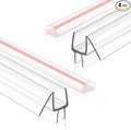 Frameless Shower Door Seal Strip 4 Pack x 39 Inch MD Glass Shower Door Bottom Seal Side Seal Strip Door Sweep for 3/8" Glass Ultra-Clear Polycarbonate Stop Shower Leaks Create A Water Barrier