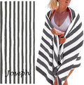 Personalized Passion Beach Towels for Adults - Custom Pool Towels with Name - Highly Absorbent Cotton - Striped Design for Women & Men - Large 70x30 Bath Sheet for Hotel, Swim & Camping - Dark Gray