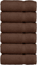 Luxury Hotel & Spa Quality, Quick Dry 100% Turkish Cotton 700 GSM, Eco Friendly Towel, for Bathroom, Gymand Kitchen Dobby Border Soft Hand Towel Set 16 X 30, Cocoa, Hand Towels - Set of 6