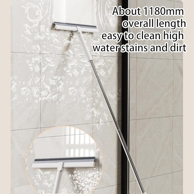 Magic Broom- Floor Squeegee Scrubber | Convenient Household Cleaning Broom for Floor, Window Scrubber with 180 Degree Rotating Head, Household Wiper for Garage Courtyard Shower Bathroom Marble Glass