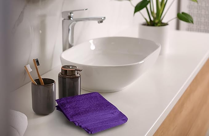 Softolle 100% Cotton Ring Spun Wash Cloths – Bulk Pack of Washcloths – 12x12 Inches – Wash Cloth for Face, Highly Absorbent, Soft and Face Towels (Assorted, 60 Pack)