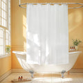 Waterproof Fabric Short Shower Curtain Liner with 3 Weighted Magnets, 60 x 66 inch Washable Cloth Shower Liner Samll for Walkin Tub, White Bathroom Shower Curtain for RV Camper